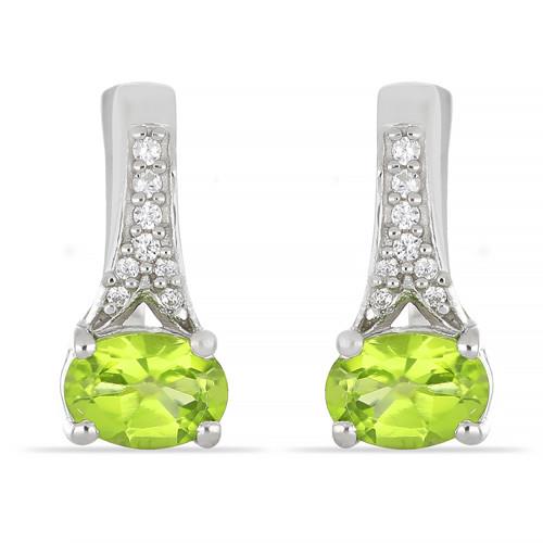 PENDIENTES DE PLATA DE LEY PERIDOTO CT ARIZONA